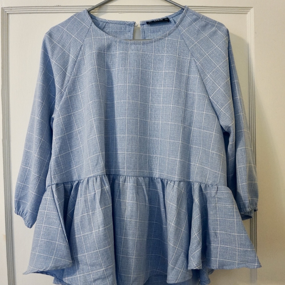 Light Blue Peplum